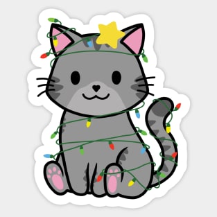 Xmas Tabby Sticker